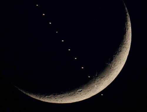 ISS devant la lune